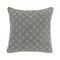 Saltoro Sherpi Giana 22 x 22 Square Soft Fabric Accent Throw Pillow, Gray Checkered Design-